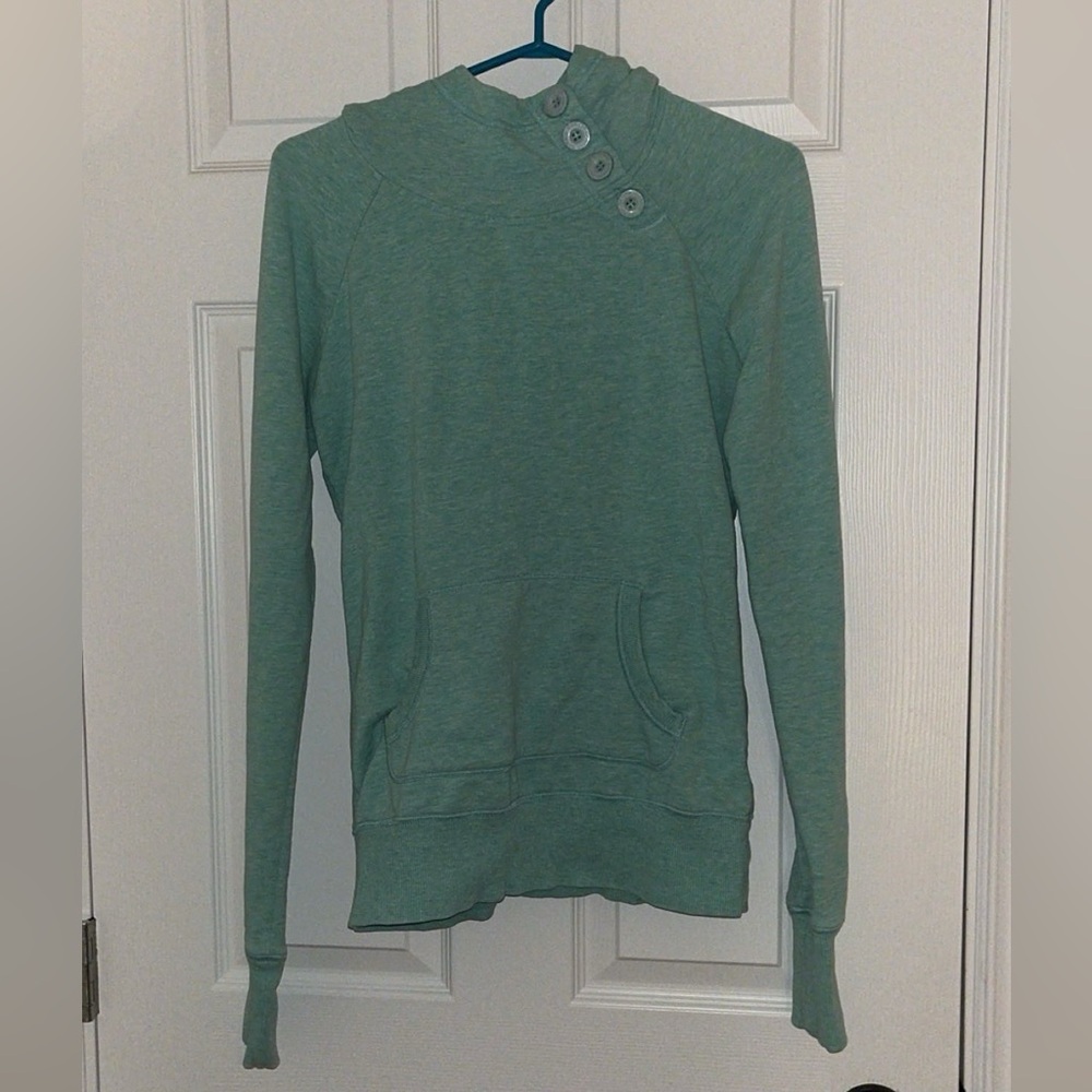 🩵💚 EUC Garage Mint Green/Light Blue Cowl Neck Hoodie 💚🩵